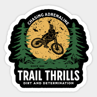 Trail Airtime - chasing adrenaline MTB Sticker